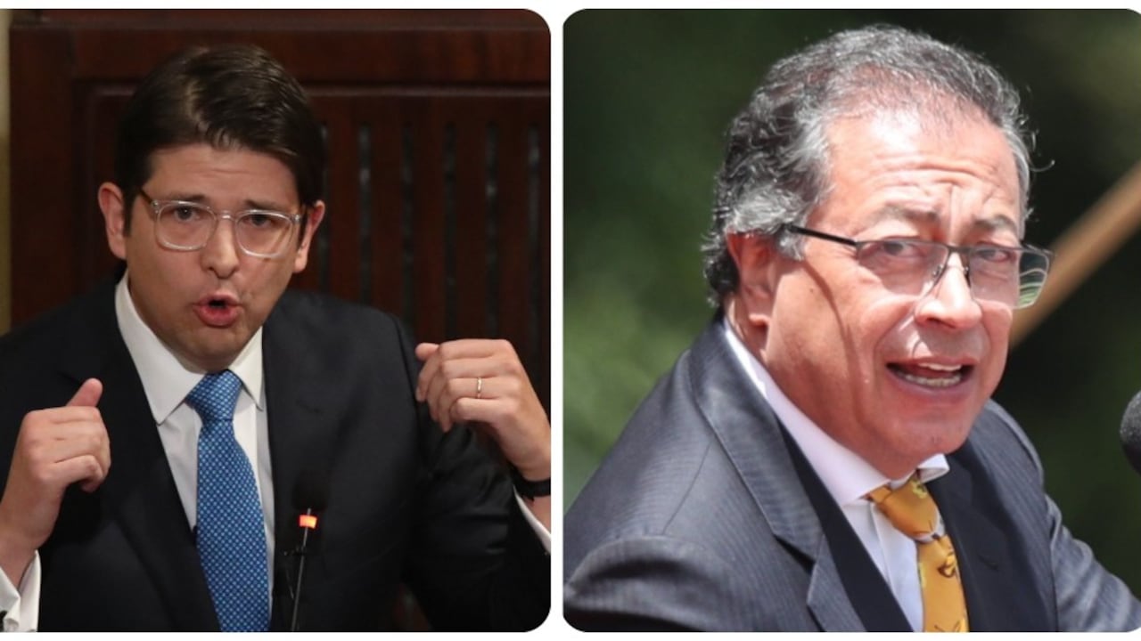 Miguel Uribe Turbay y Gustavo Petro.