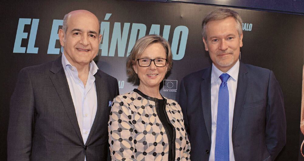 Munir Falah, Patricia Llombart Cussac y Gautier Mignot.