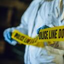 Police line tape. Crime scene investigation. Forensic science.