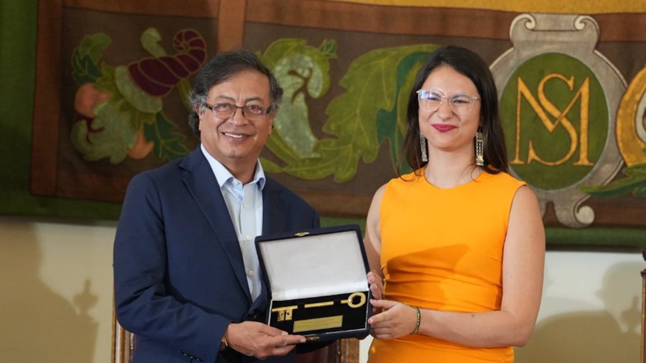 Presidente Gustavo Petro recibió las llaves de la capital de Chile.