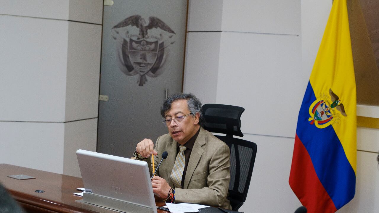El presidente, Gustavo Petro, durante un consejo de seguridad adelantado en Bogotá, el 16 de diciembre de 2025