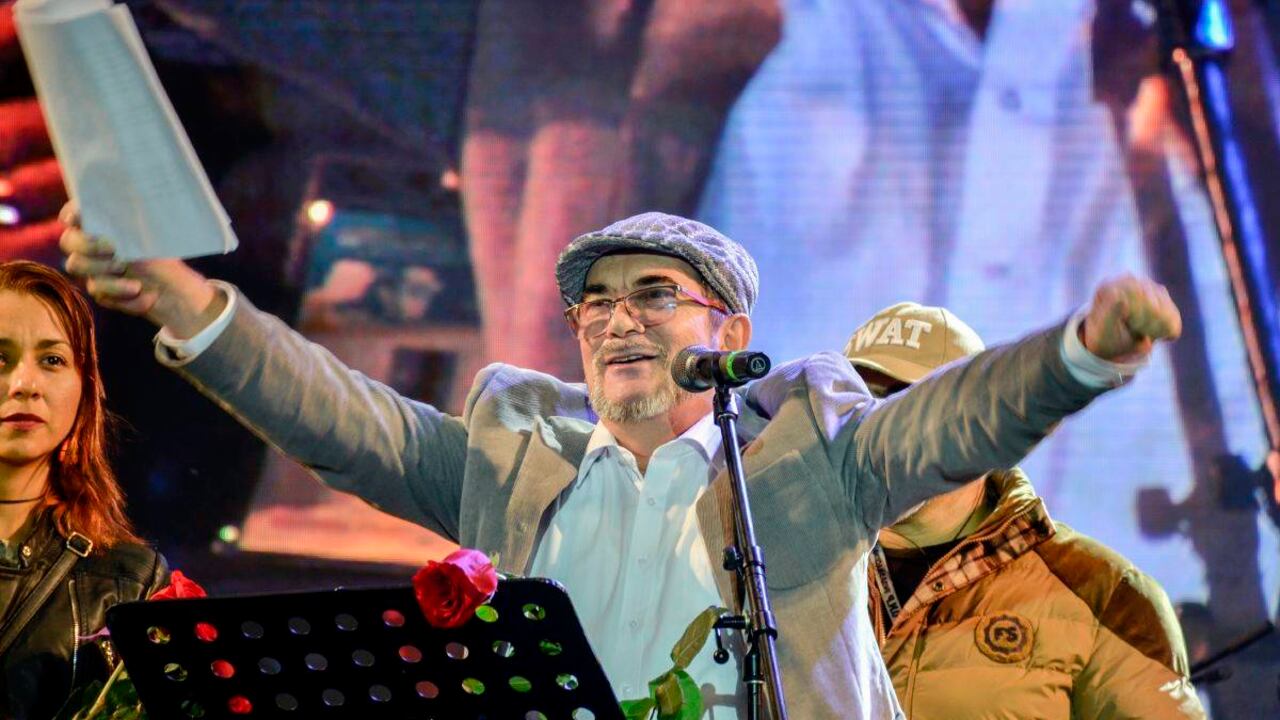Rodrigo Londoño, alias Timochenko, durante la presentación del movimiento Farc.