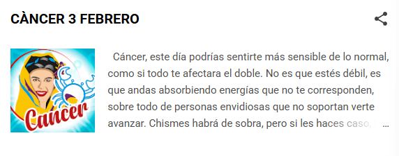 Horóscopo para Cáncer hoy según Nana Calistar
