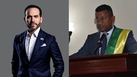 Abelardo de la Espriella y el gobernador de Nariño, Luis Alfonso Escobar.
