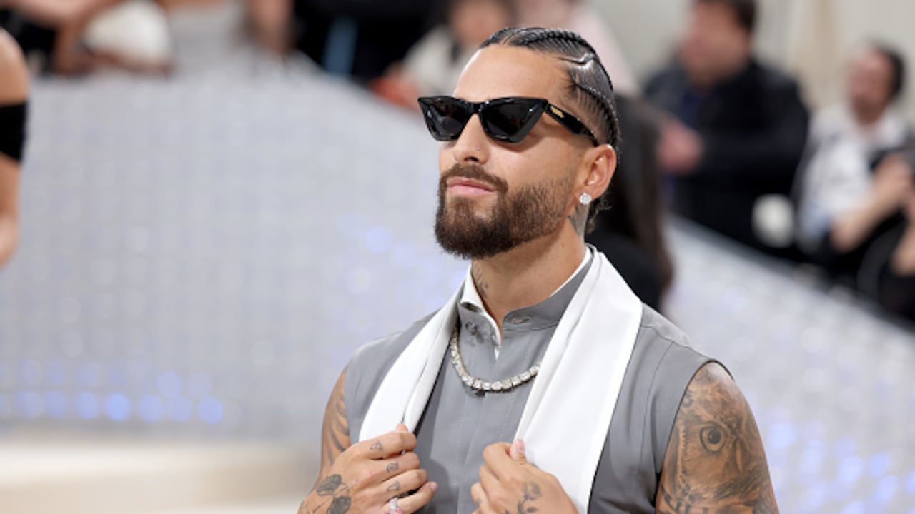 El cantante Maluma no pudo ocultar su felicidad al ver lo que estaba pasando. (Photo by John Shearer/WireImage)