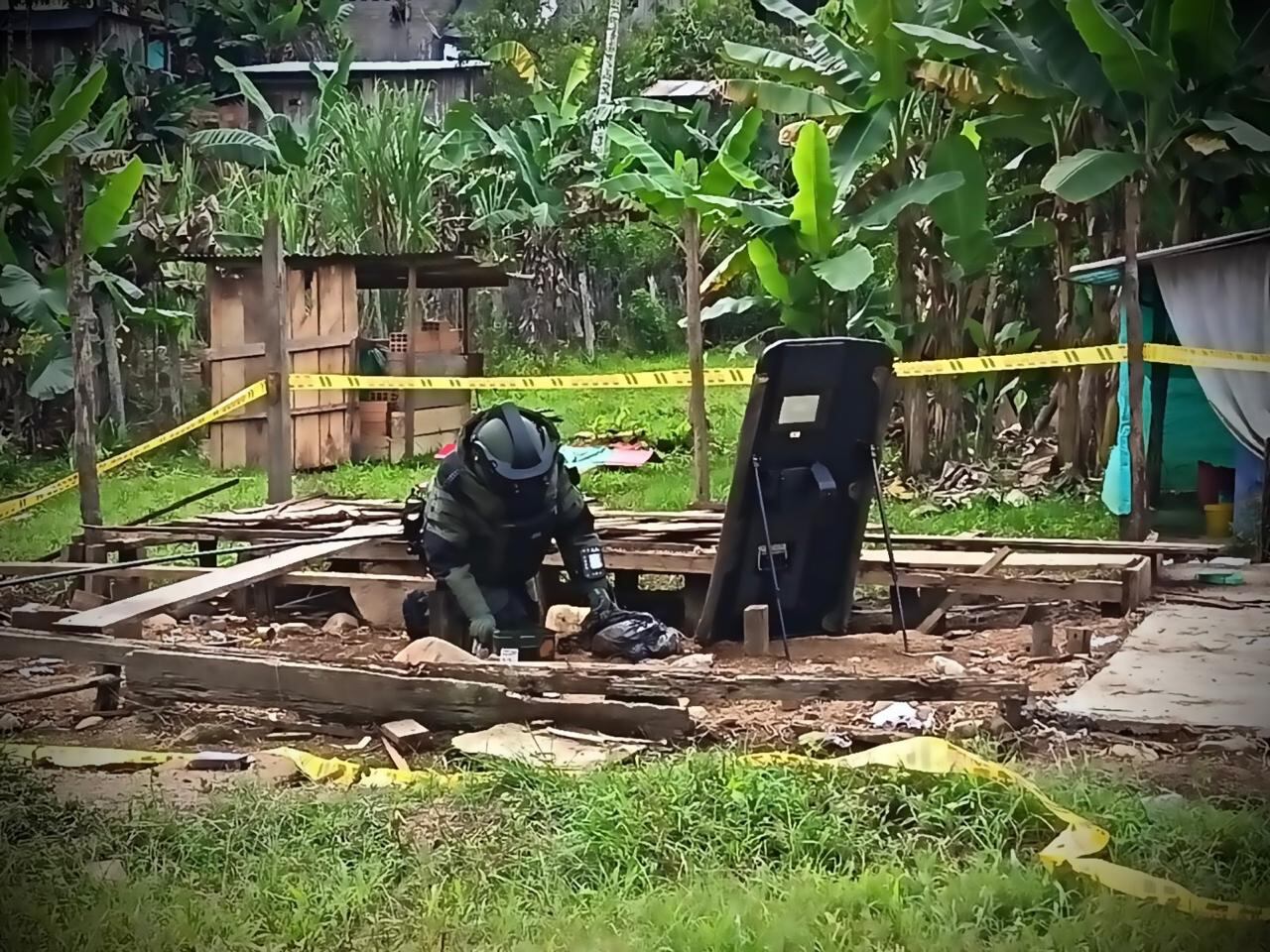 Explosivos encontrados dentro de una vivienda en el Caquetá.