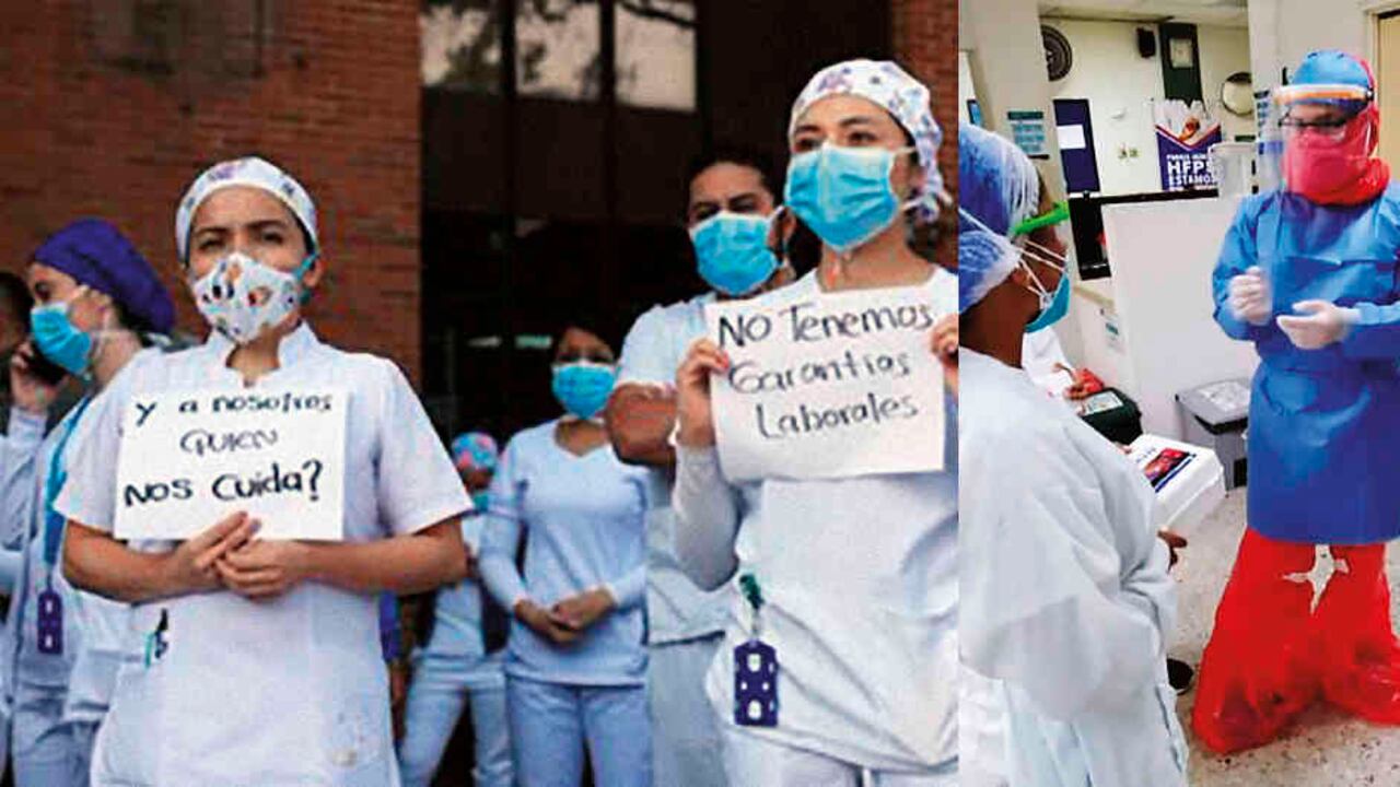 Ante la falta de recursos, el personal médico de Santander de Quilichao (Cauca) y Riohacha (La Guajira) empezó a crear trajes con bolsas de basura para protegerse.