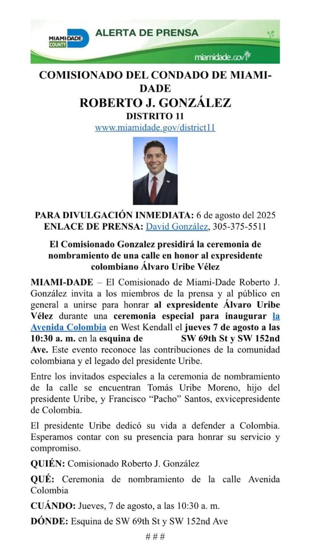 El comisionado hizo público el anuncio