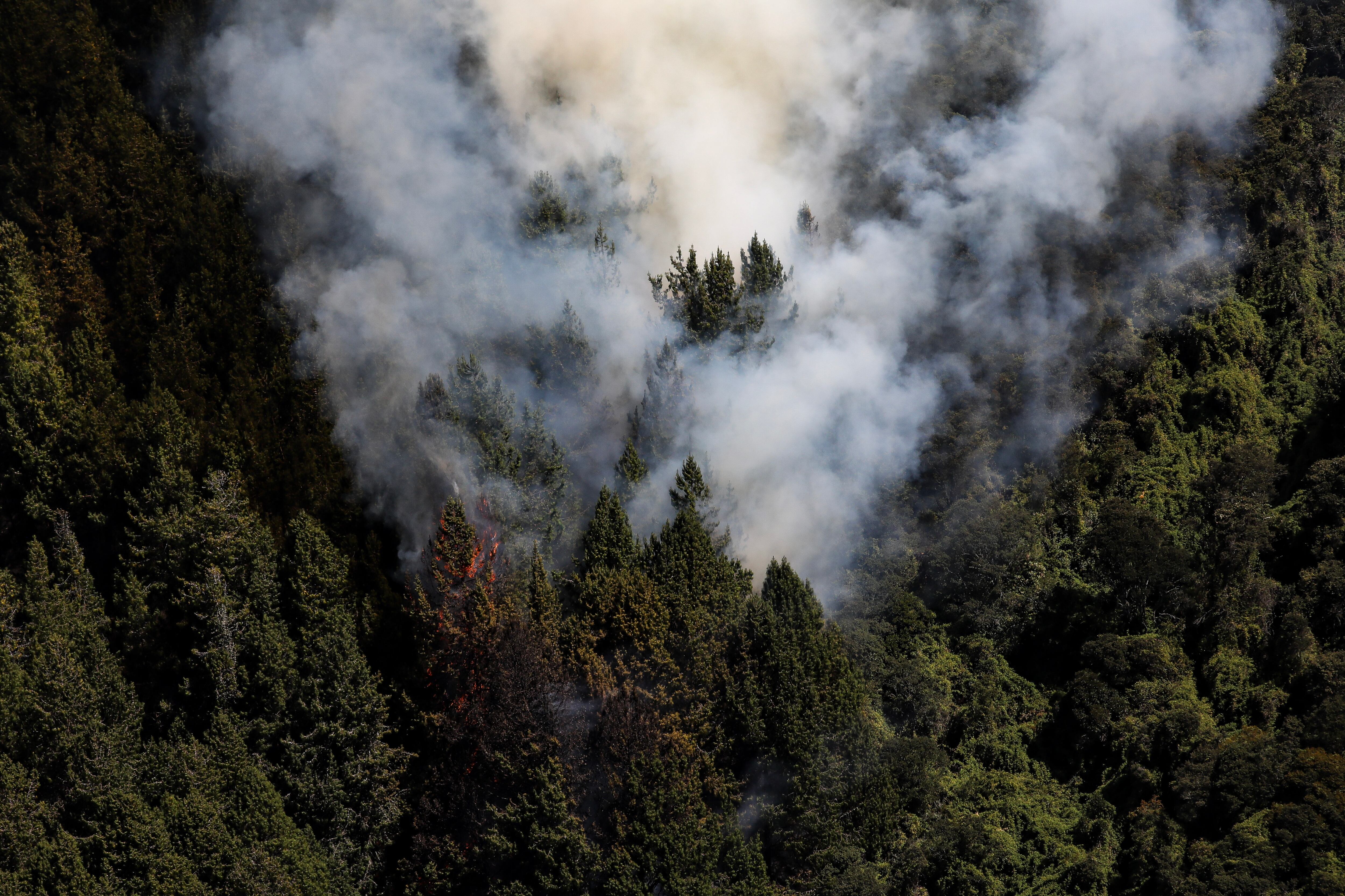Imágenes aéreas de los incendios en la ciudad de Bogotá