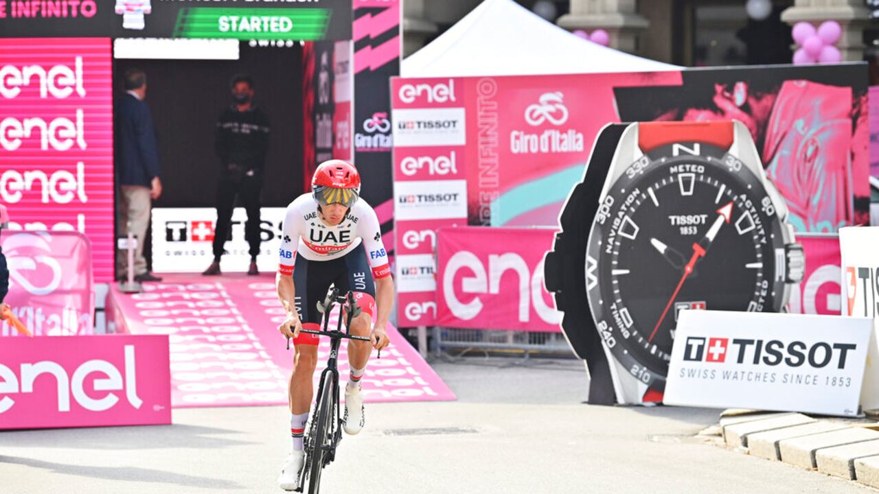 Brandon McNulty, tercero en la etapa 14 del Giro de Italia 2020.