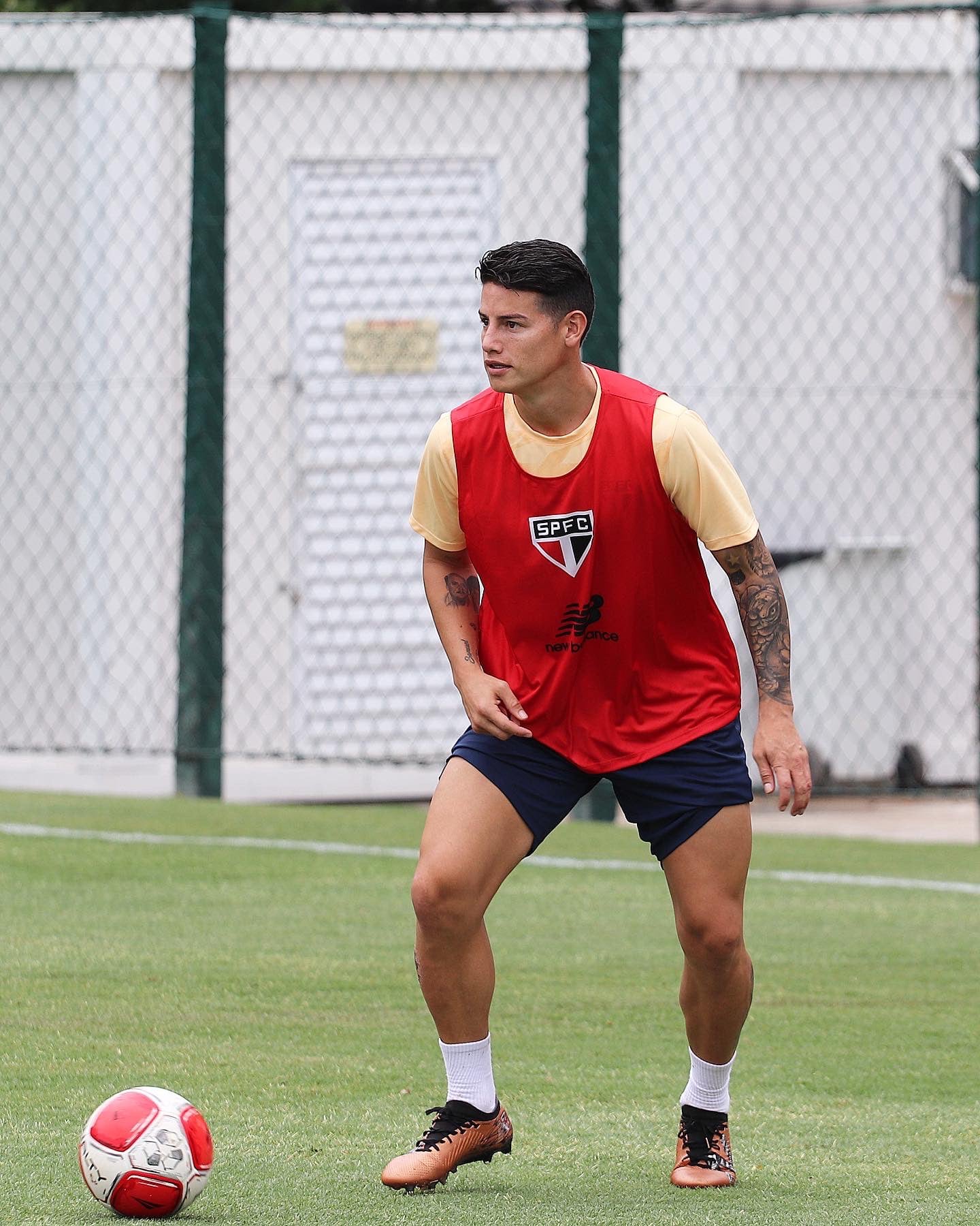 James Rodríguez durante la pretemporada con Sao Paulo