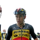 El belga Wout Van Aert en el final de la primera etapa del Tour.