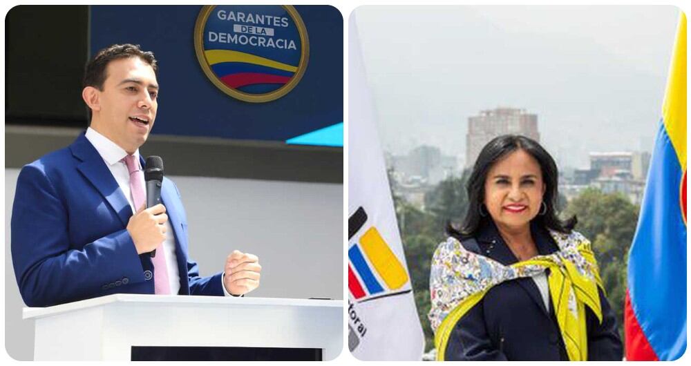 Alexander Vega, Registrador Nacional y Doris Méndez, presidenta del Consejo Nacional Electoral.