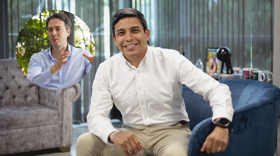 Déninson Mendoza, candidato a la Alcaldía de Cali. junto a Daniel Quintero.
