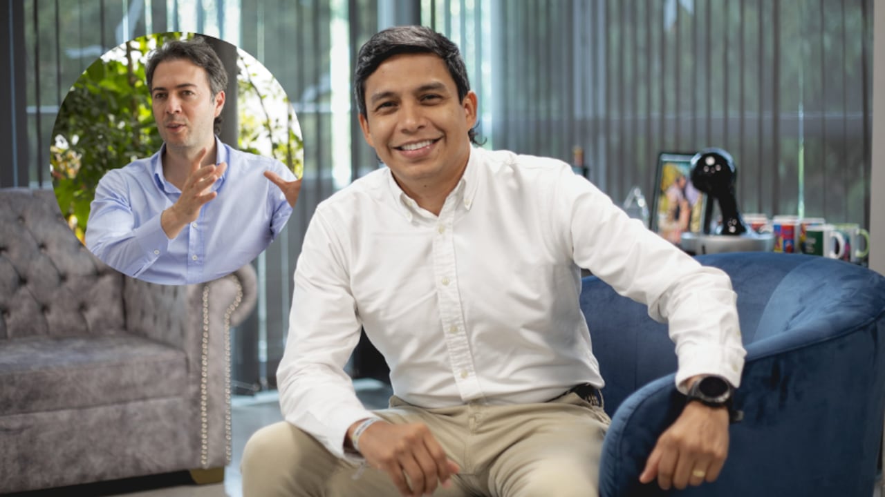 Déninson Mendoza, candidato a la Alcaldía de Cali. junto a Daniel Quintero.