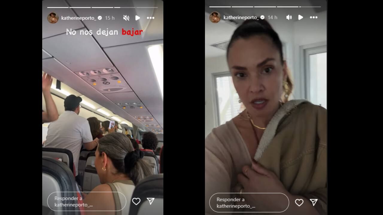 Katherine Porto mostró cómo ocurrió todo al interior del vuelo.