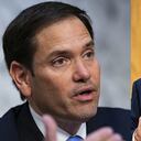 De izquierda a derecha: el senador Marco Rubio y Nicolás Maduro