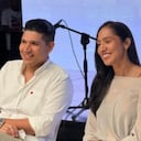 Kbeto y su hermana Claudia Margarita Zuleta.