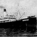 Foto del vapor Baependy, hundido en agosto de 1942