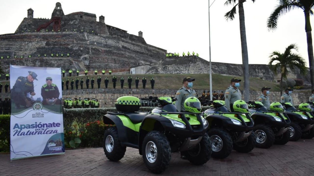 La Policía Nacional lanzó desde Cartagena el plan de seguridad 'Semana Santa Segura'.