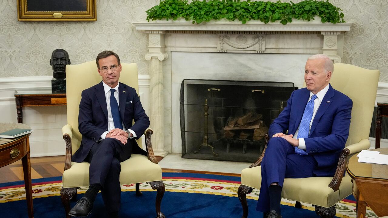 Joe Biden apoyó una vez más a Suecia luego de reunirse con el primer ministro de ese país. Foto: AFP.