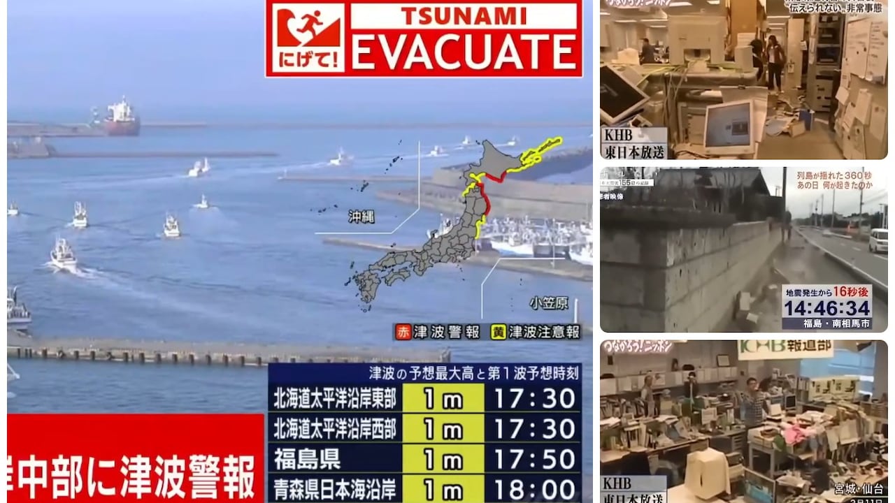 Imágenes del terremoto en Japón.