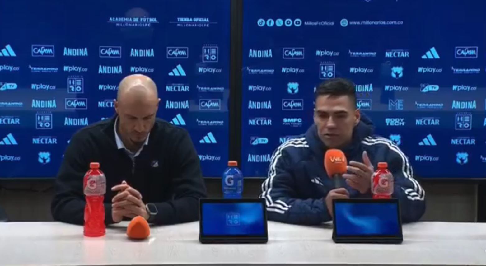 Falcao García fue duro en la rueda de prensa posterior al partido ante Santa Fe, al asegurar que a Millonarios lo habían robado este semestre.