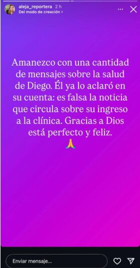 Esposa de Diego Guauque se pronunció por supuesta recaída de salud del presentador