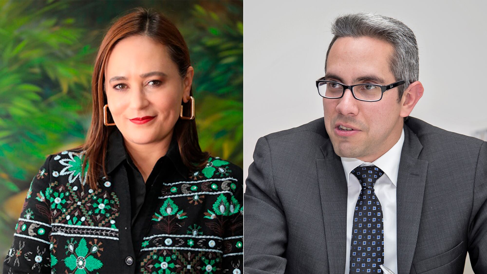 Marta Juanita Villaveces (viceministra de Hacienda) y Mario Valencia (subdirector de Planeación)