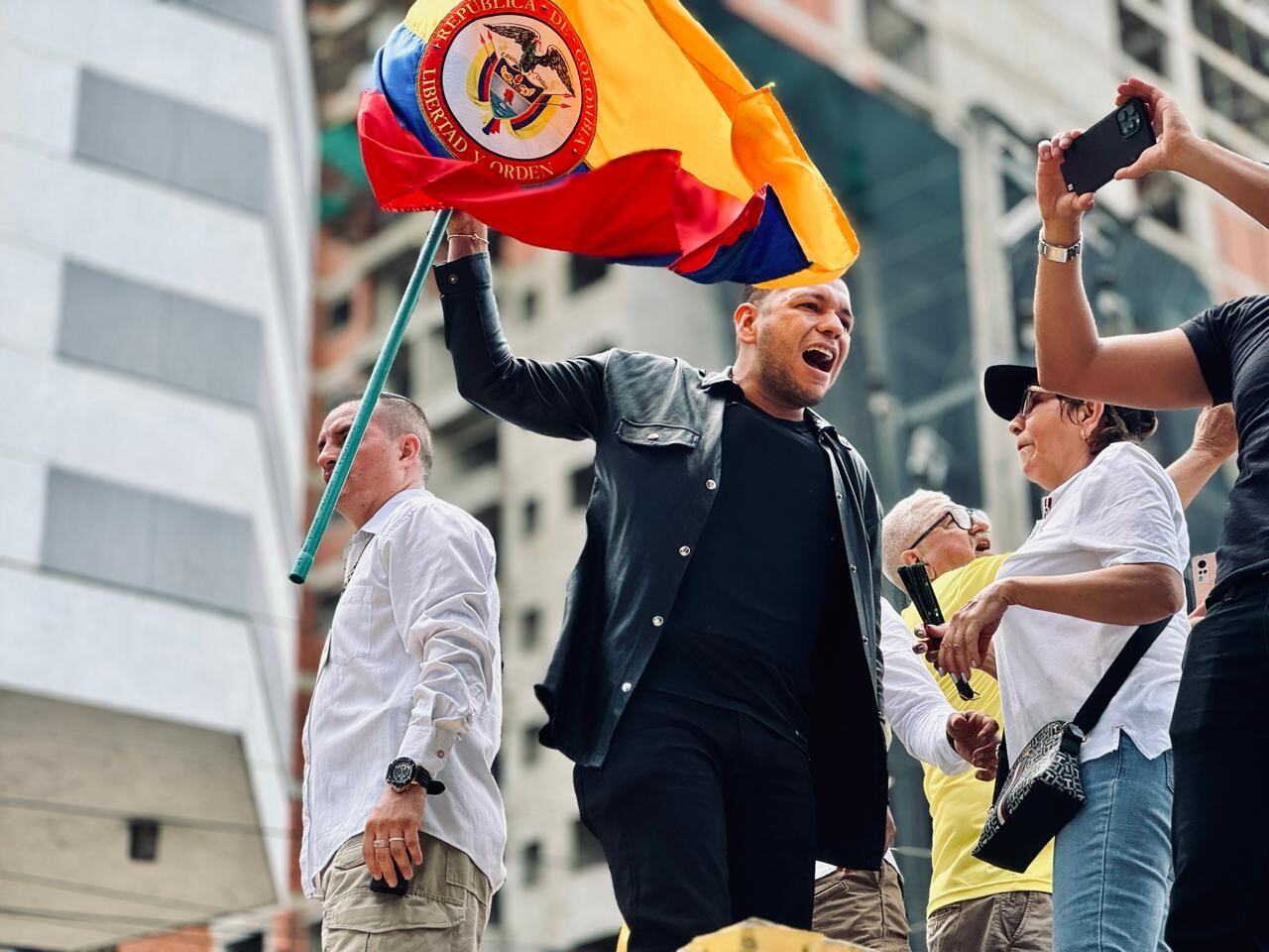 Jota Pe Hernández, protagonista en las marchas del 21 de abril