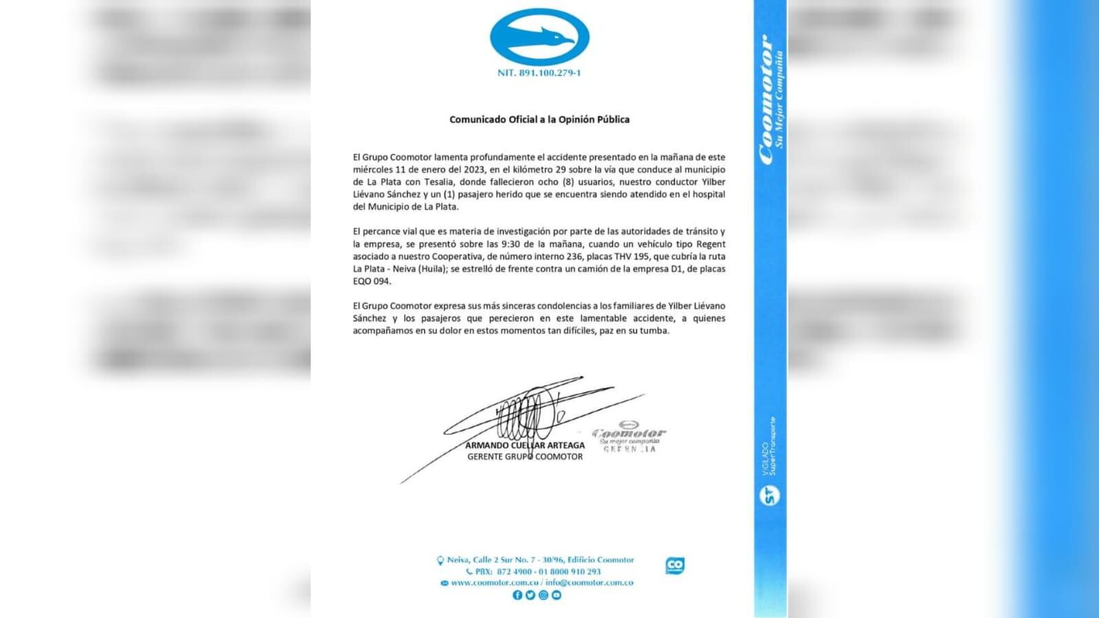 Afirman que las causas de la situación son materia de investigación