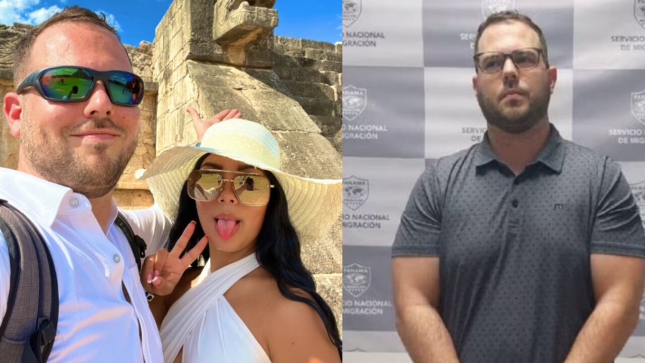 John Poulos y Valentina Trespalacios, en la foto publicada por el estadounidense en Twitter.