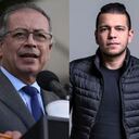 De izquierda a derecha: el presidente Gustavo Petro, el senador Jota Pe Hernández, y el jefe de Estado de El Salvador, Nayib Bukele.