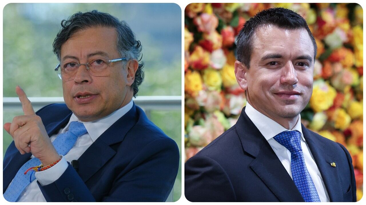 Gustavo Petro y Daniel Noboa