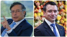 Gustavo Petro y Daniel Noboa