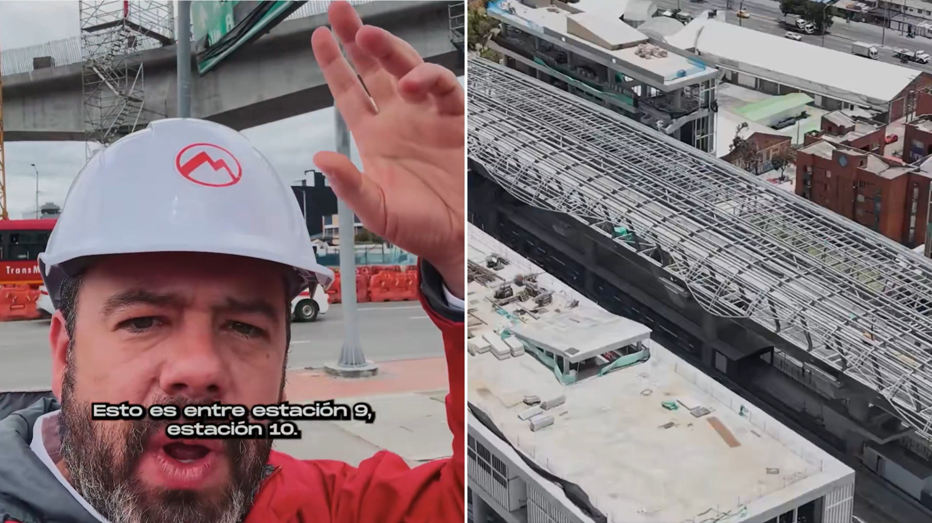 El alcalde mostró cómo avanzan las estructuras de concreto, el viaducto y un puente metálico.