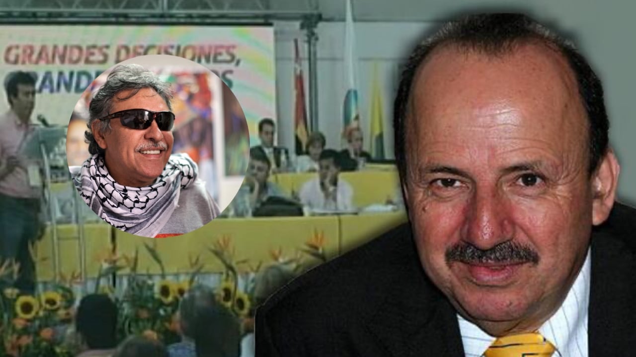 El excomandante de la extinta guerrilla de las Farc, Jesús Santrich, y el excongresista Luis Alberto Gil.
