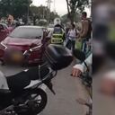 En el lugar del accidente hizo presencia un agente de tránsito de la ciudad.