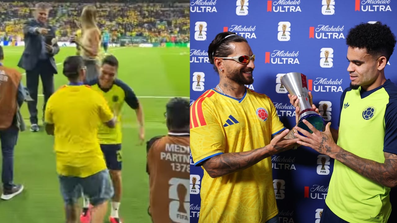 Maluma junto a Juanfer Quintero en el debut de la Selección Colombia en el Mundial 2026.