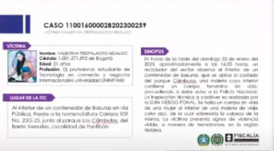 La Fiscalía manifestó que existen pruebas que permiten vincular directamente a John Poulos por el crimen de la DJ Valentina Trespalacios.