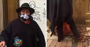 Rosa Rodríguez, campesina en protesta en Bogotá por el precio de la papa