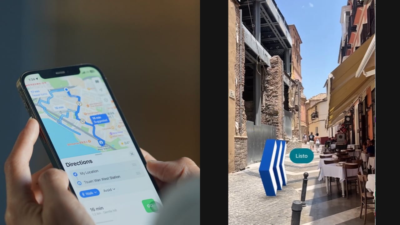 Live View facilita recorrer calles desconocidas con señales digitales sobre el entorno real.
