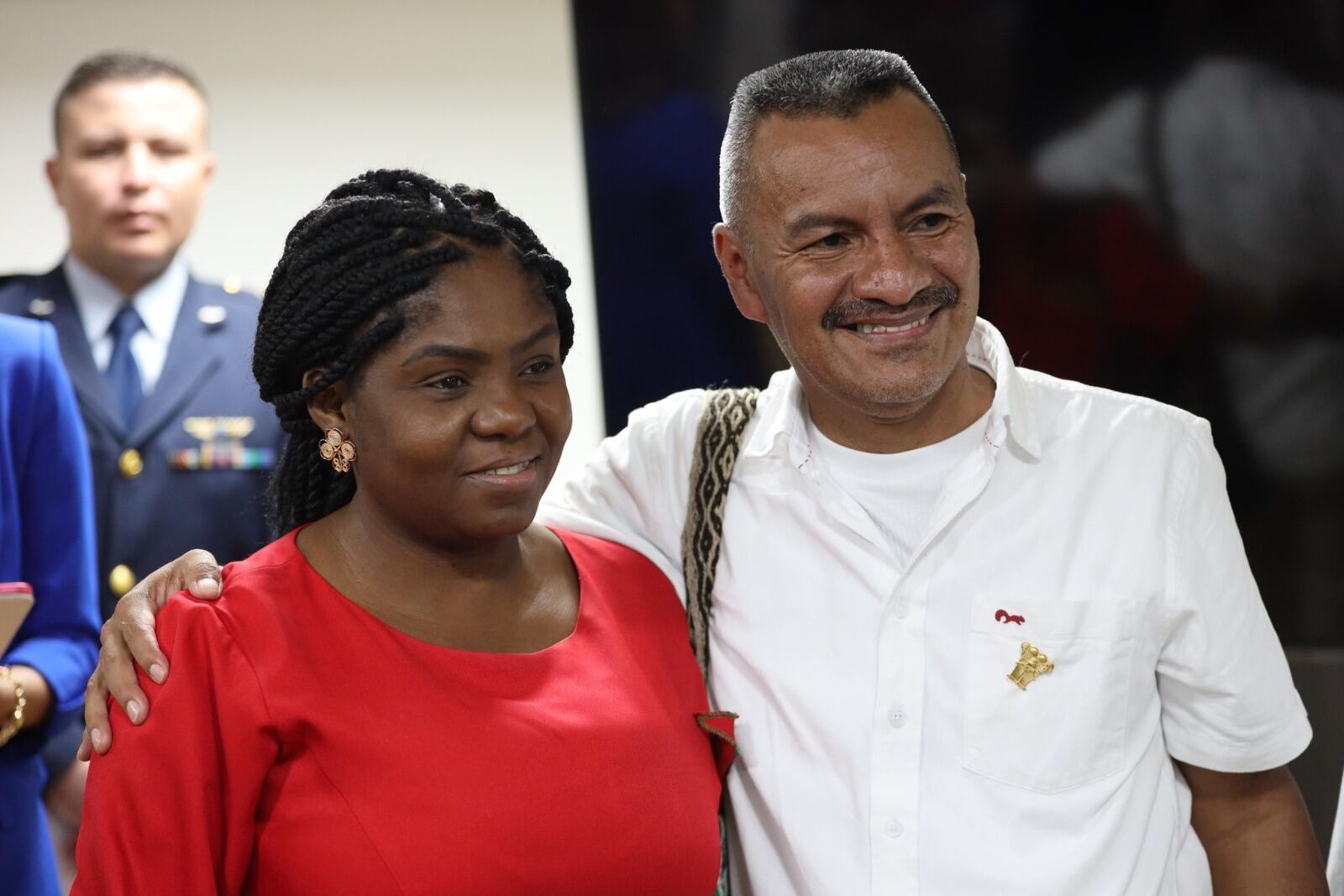 La ministra de Igualdad, Francia Márquez, y el viceministro de Pueblos, Nelson Lemus Cruz.