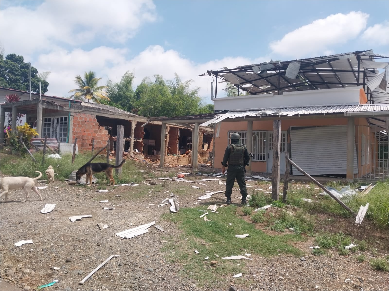 Ataque a la fuerza pública en Robles, Jamundí, jueves 9 de octubre de 2025.