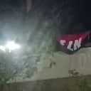 La bandera del ELN en Barranquilla.
