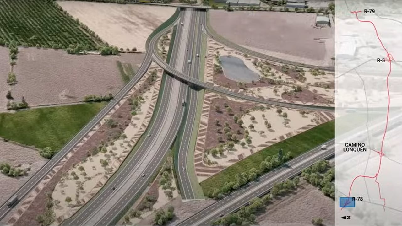 Maqueta virtual MOP, ruta órbita sur.