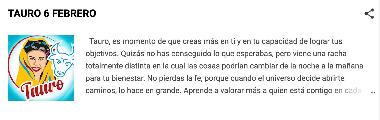 Horóscopo de Nana Calistar hoy para Tauro