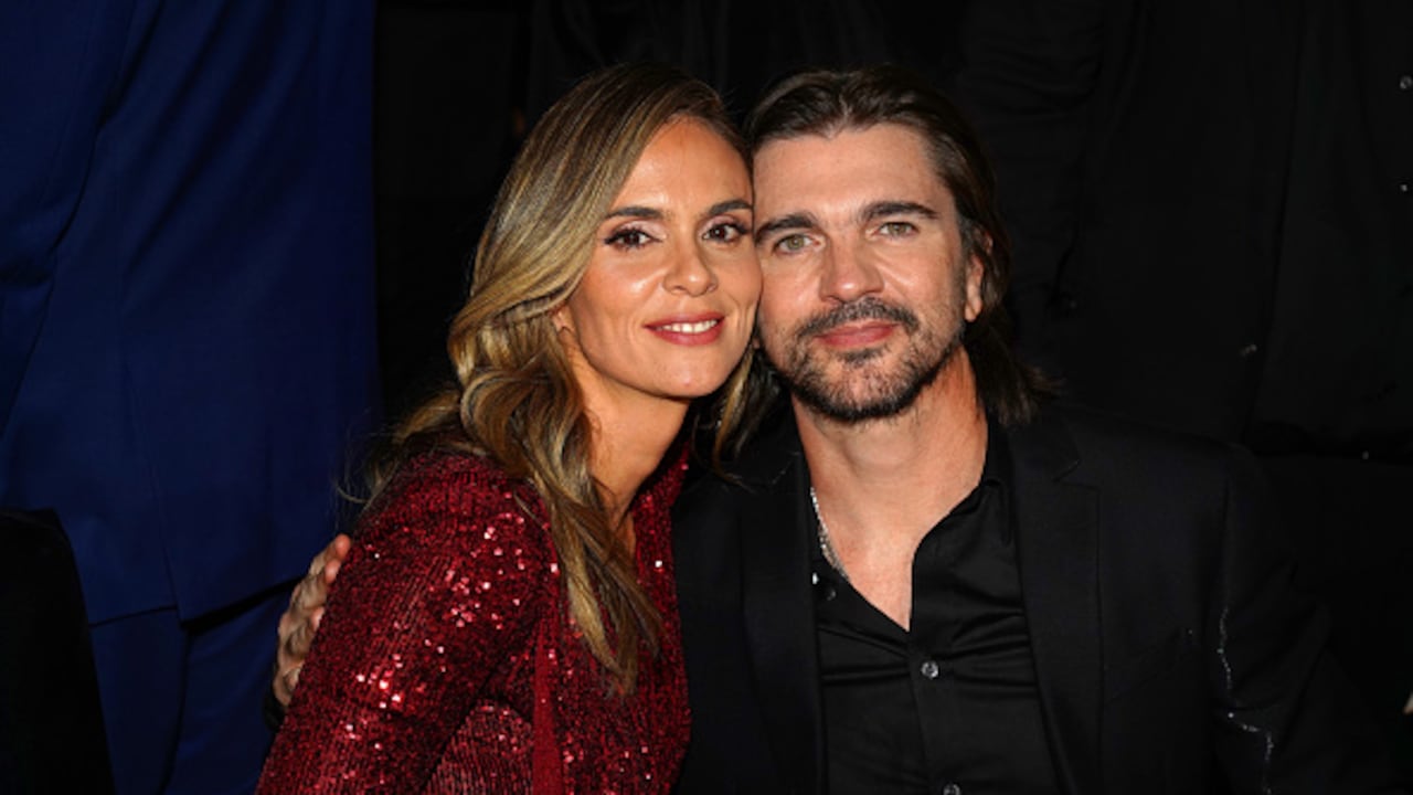 Karen Martínez y Juanes en Las Vegas, Nevada. La pareja lleva más de dos décadas juntos (Photo by Rodrigo Varela/Getty Images for LARAS )