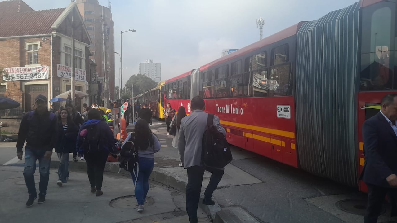 Imagen del trancón sobre la troncal Caracas.