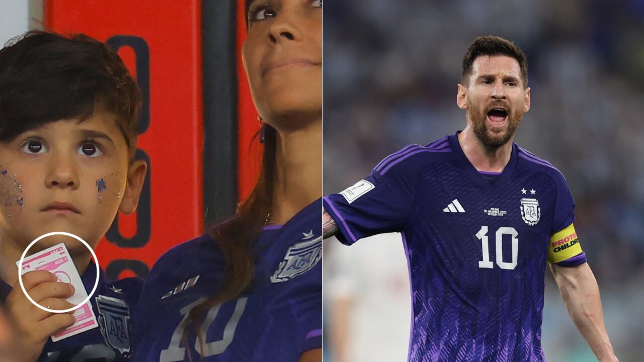 Ciro Messi, hijo de Lionel se volvió viral por foto que vaticina el marcador del próximo juego de Argentina.